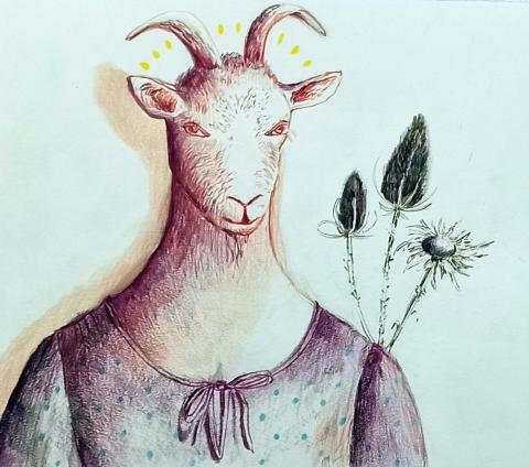 exposition "être chèvre" © Estelle Lacombe