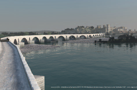 Pont d’Avignon © Unité Mixte de Recherche 3495 CNRS/MCC Modèles et simulations pour l’Architecture et le Patrimoine (MAP)